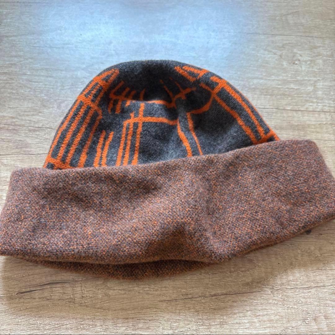 Vivienne Westwood ビーニー ニット帽 グレー×オレンジ　レア