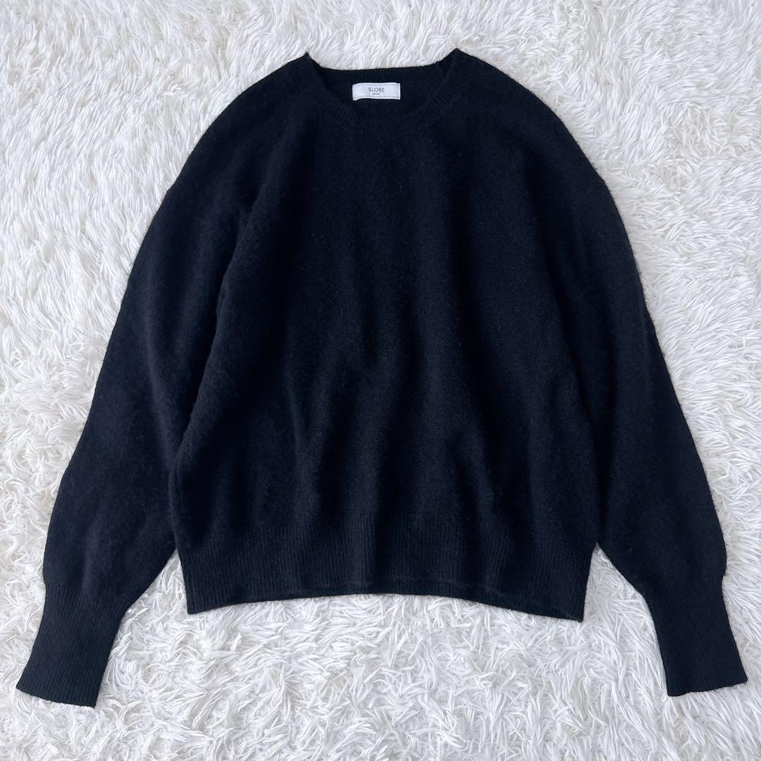 SLOBE IENA カシミヤ100% 黒 ふわふわ柔らかニット クリーニング済