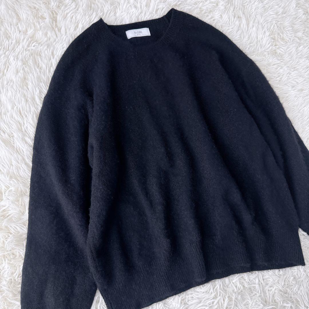 SLOBE IENA カシミヤ100% 黒 ふわふわ柔らかニット クリーニング済