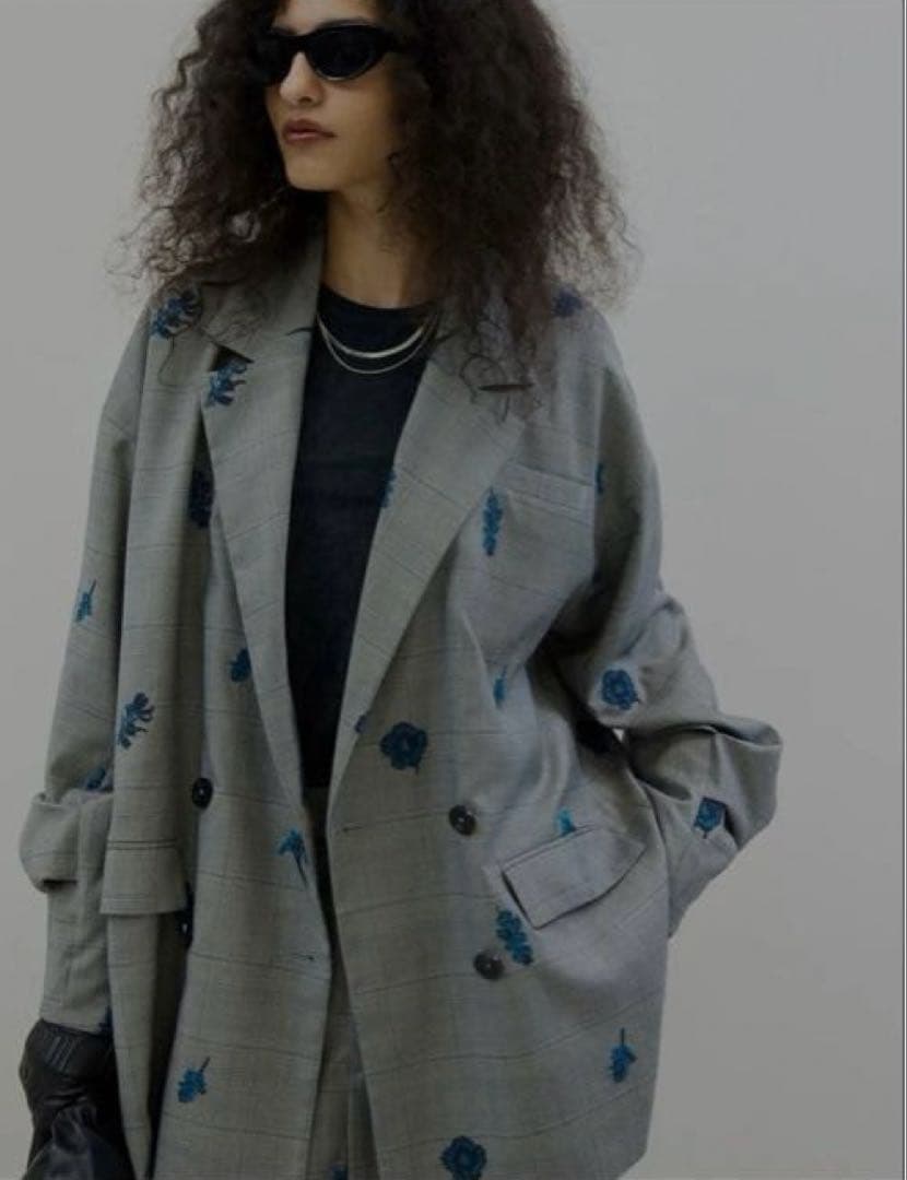 ジャケット・アウター AMERI CHECK FLOWER JACKET