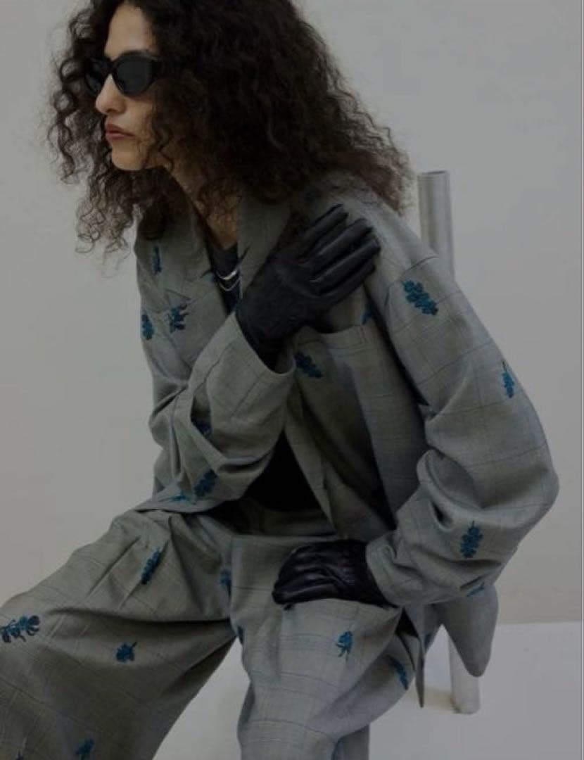 ジャケット・アウター AMERI CHECK FLOWER JACKET