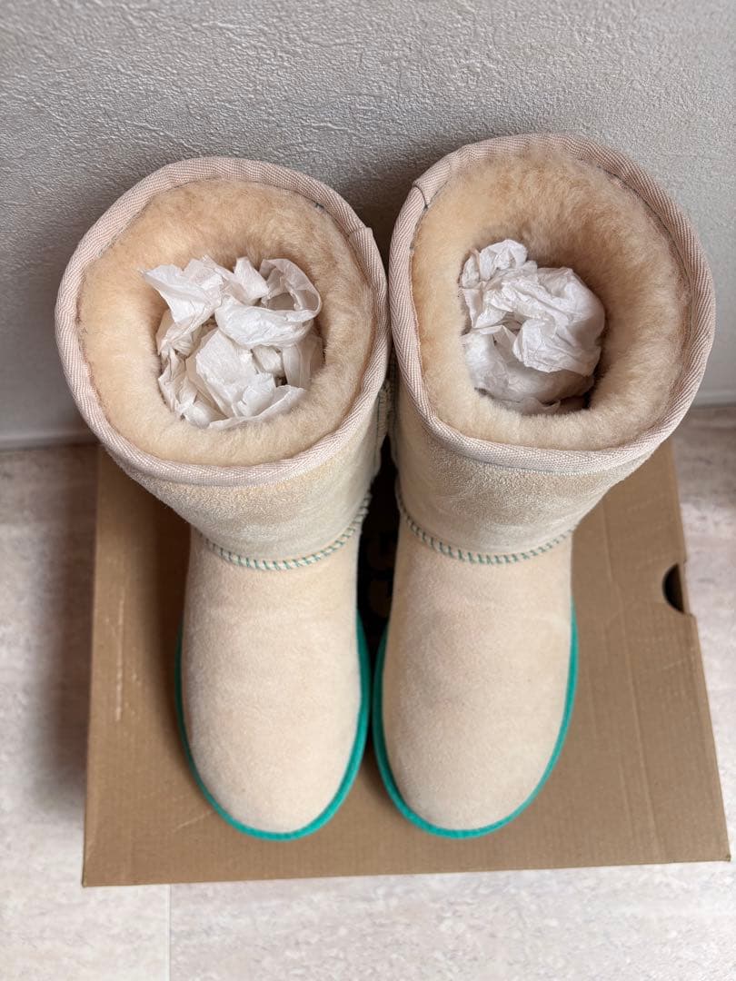 UGG ムートンブーツ ベージュ/ミント サイズ6
