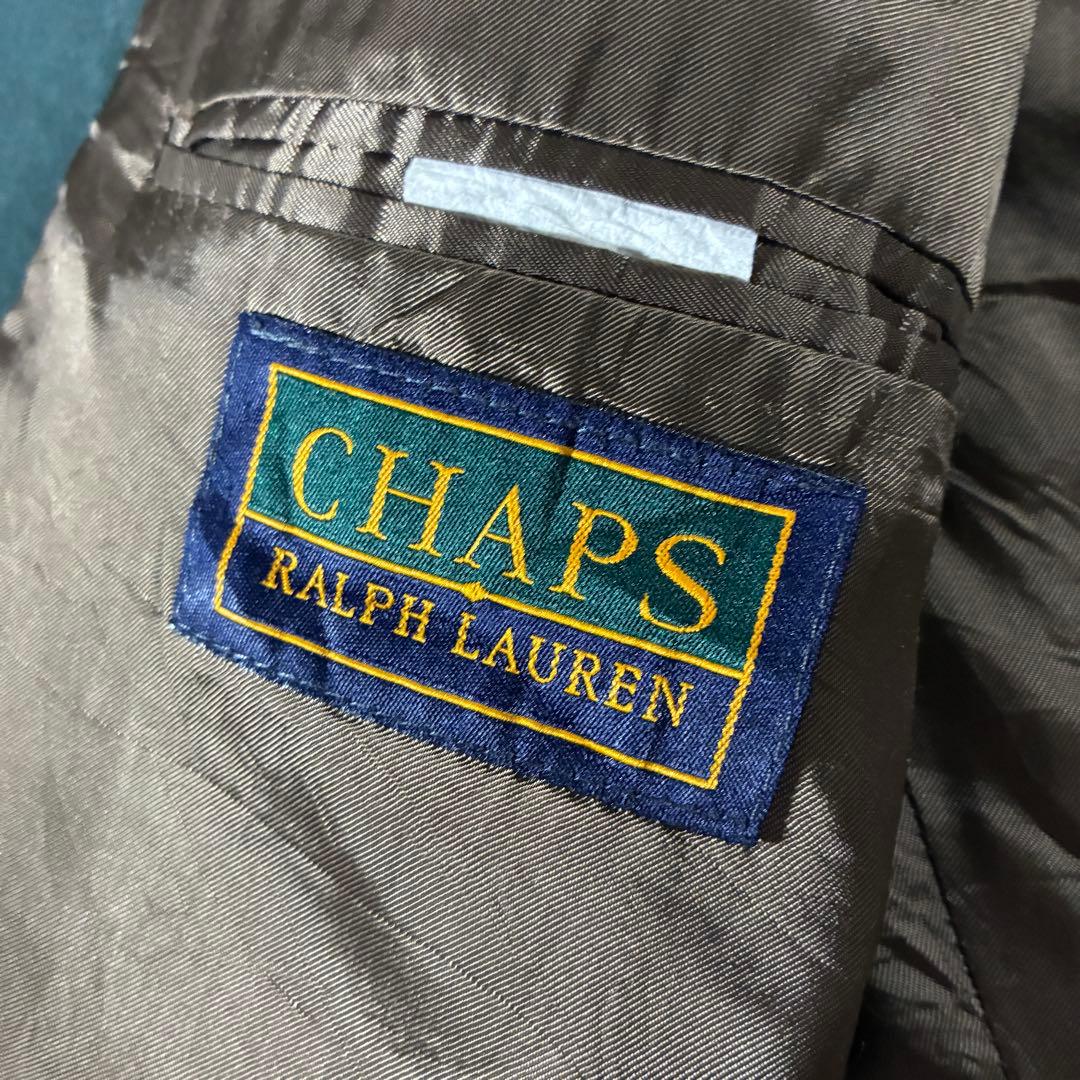 90s CHAPS Ralph Lauren金ボタンテーラードジャケットグリーン
