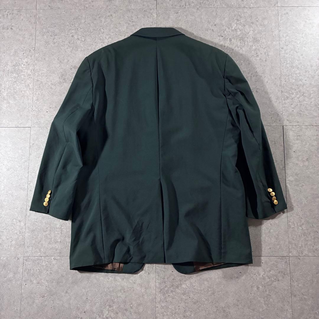 90s CHAPS Ralph Lauren金ボタンテーラードジャケットグリーン