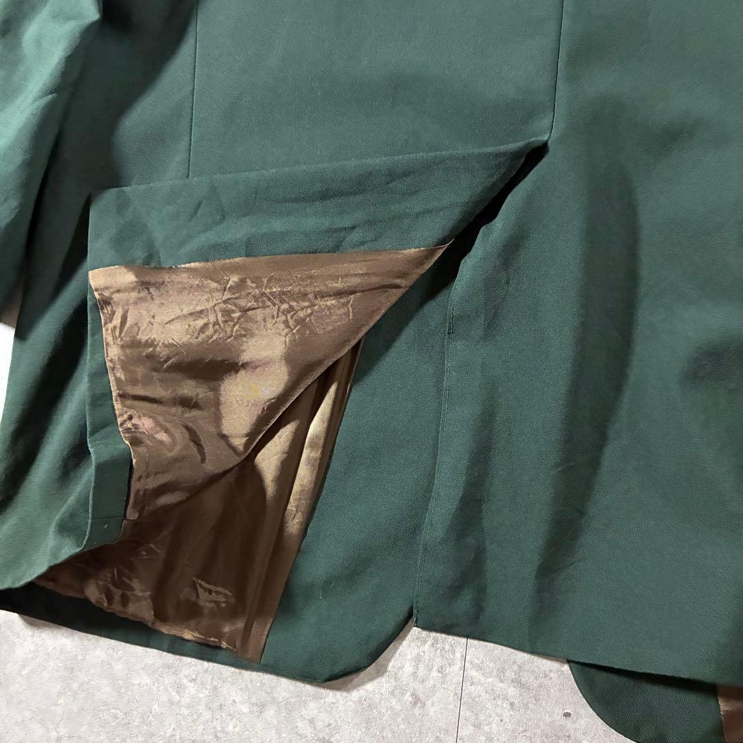 90s CHAPS Ralph Lauren金ボタンテーラードジャケットグリーン