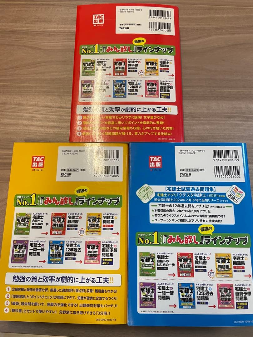 2024年度版 みんなが欲しかった! 宅建士の教科書・問題集・過去問題集