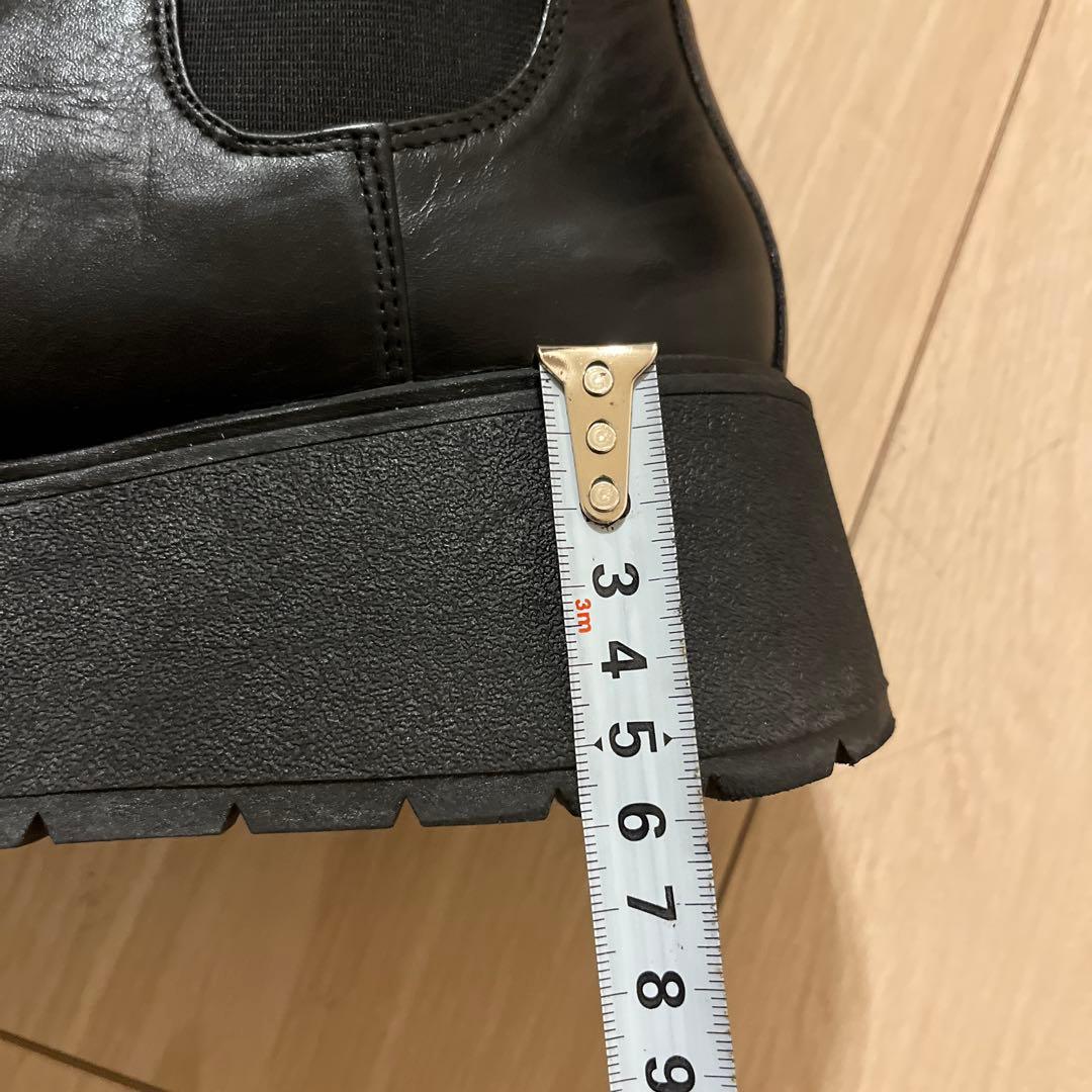 ⭐︎美品⭐︎ZARA サイドゴアブーツ 厚底　ブラック　サイズ39