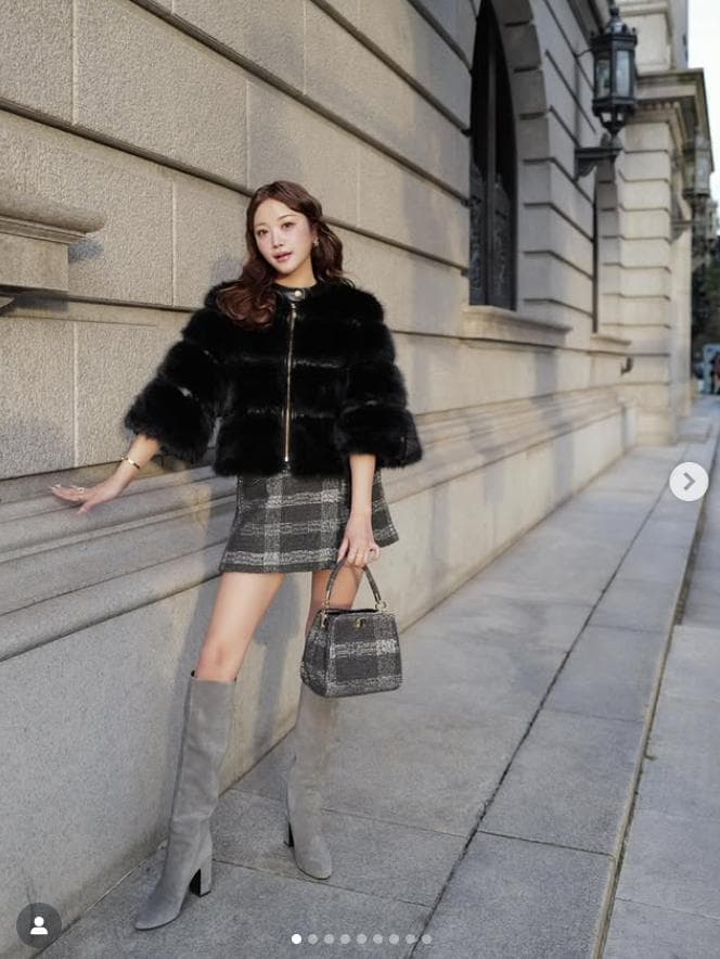 パンツ M sheller check jacquard wrap culottes