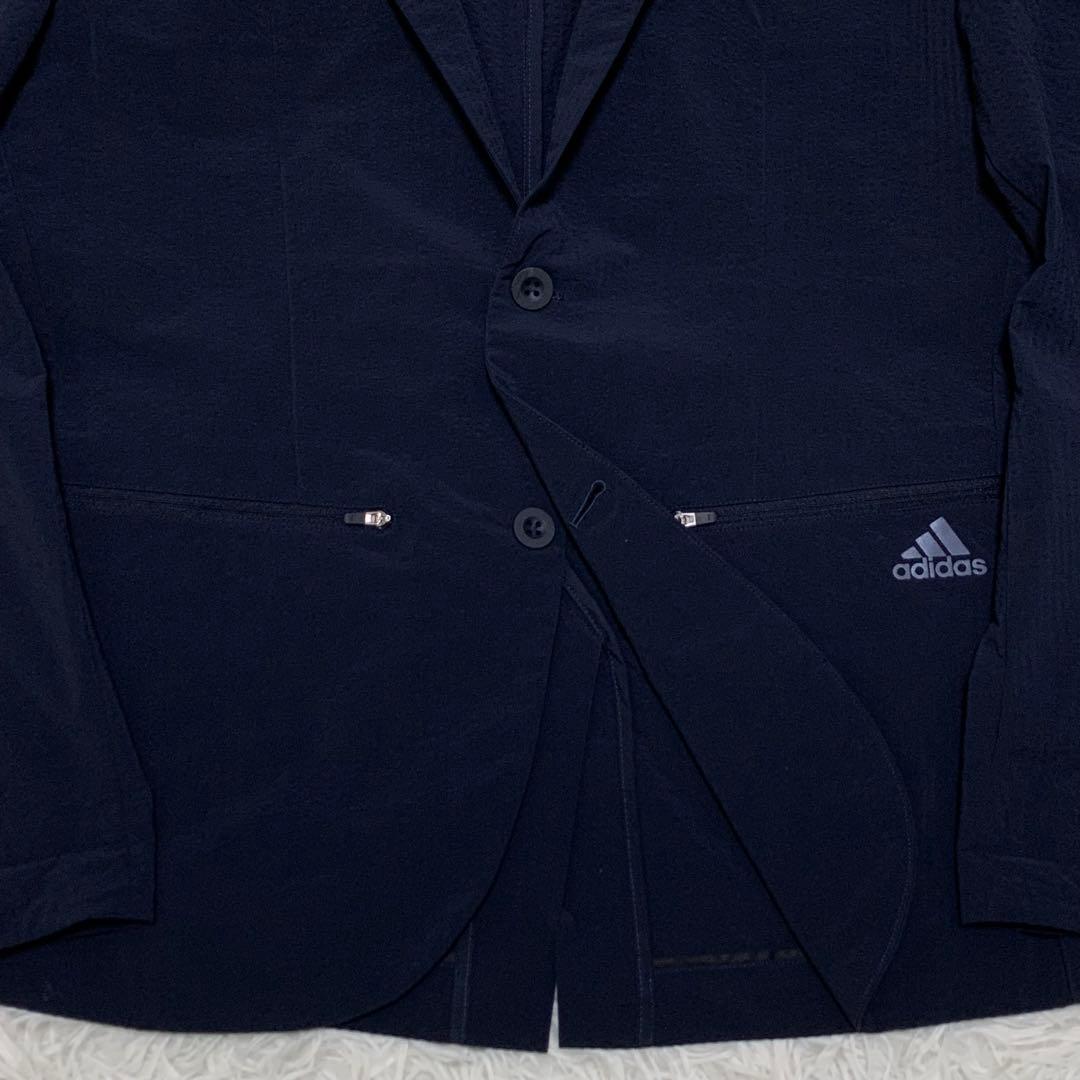 完売品✨アディダス 伊勢丹 ICON JACKET シアサッカー 伸縮 ネイビー