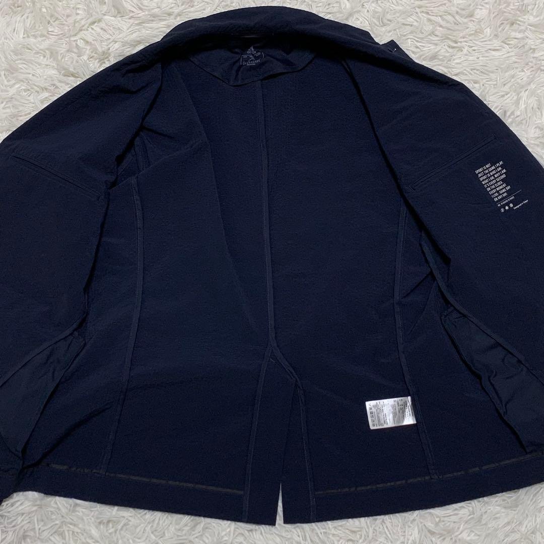 完売品✨アディダス 伊勢丹 ICON JACKET シアサッカー 伸縮 ネイビー