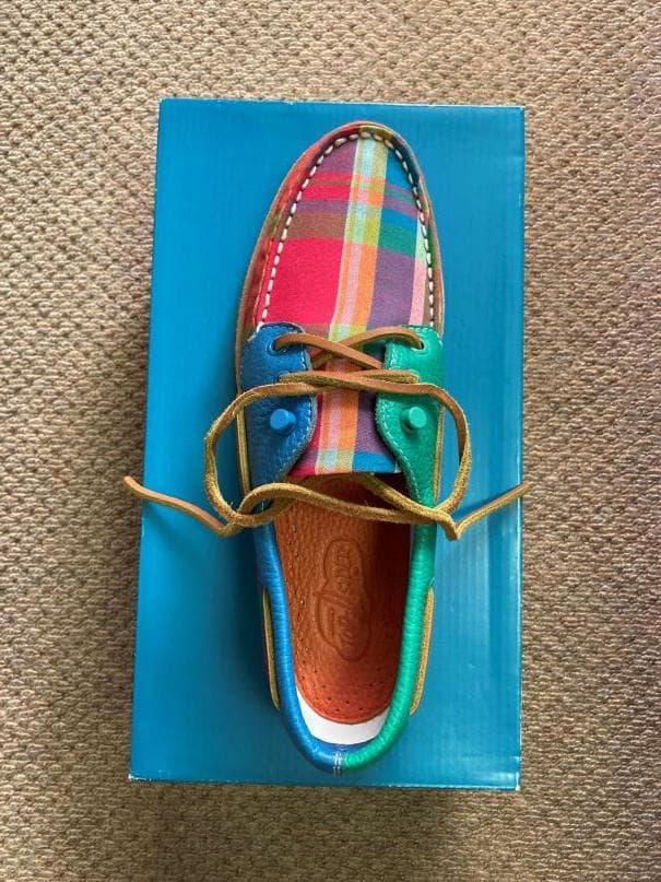 Topsider メンズチェック柄デッキシューズ　トートバッグ付き　新品未使用
