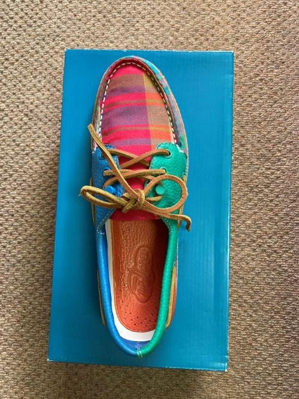 Topsider メンズチェック柄デッキシューズ　トートバッグ付き　新品未使用