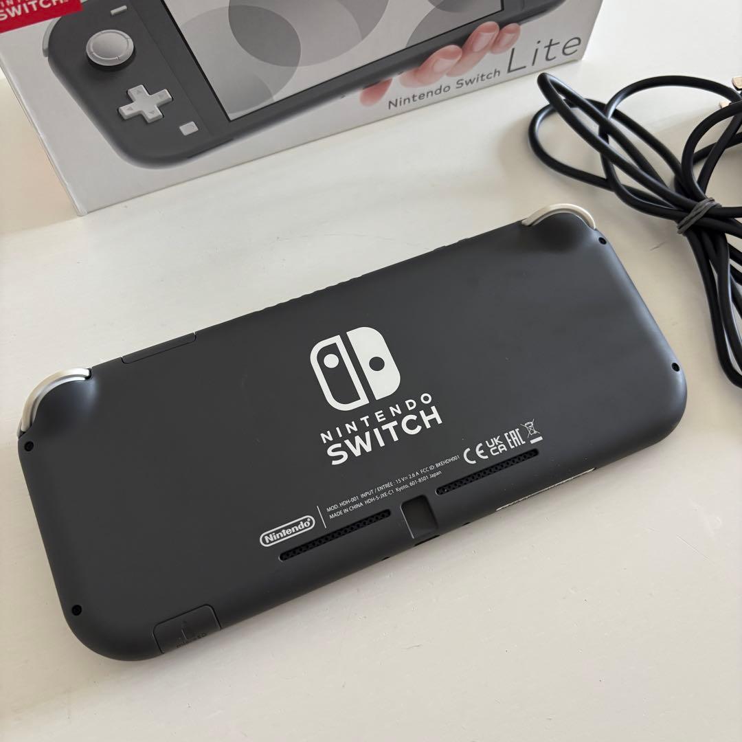 美品！送料込！Nintendo Switch Lite グレー 充電器付き