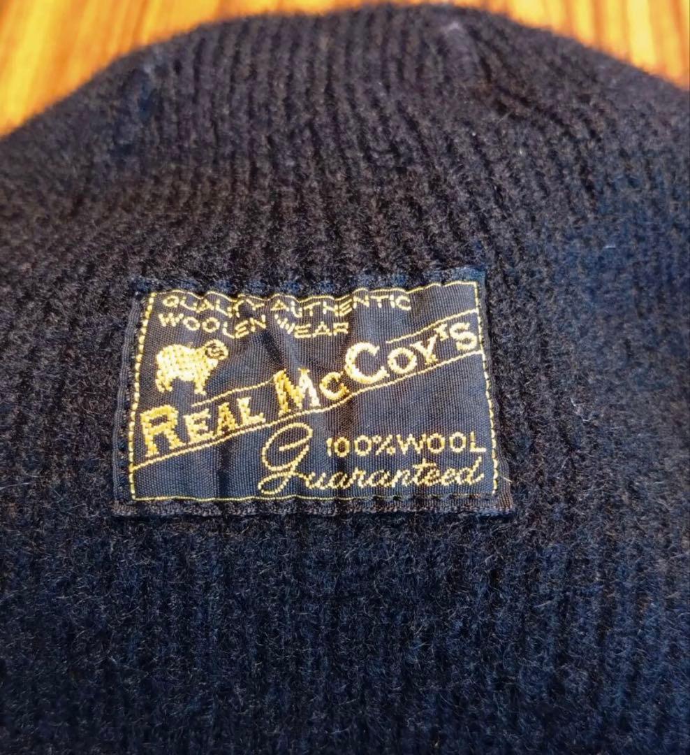 美品THE REAL McCOY'S WATCH CAP ウールニット　ブラック