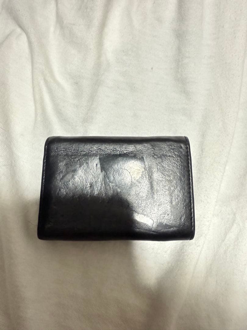 BALENCIAGA ブラックレザー 三つ折り財布