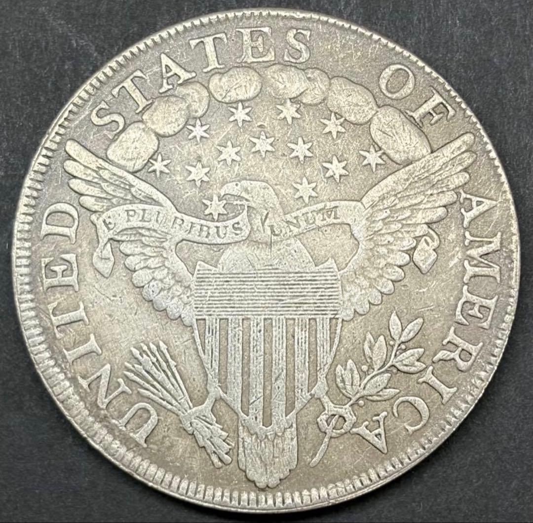 米国 1800年 本物ドレイプドバスト 1ドル銀貨 古銭