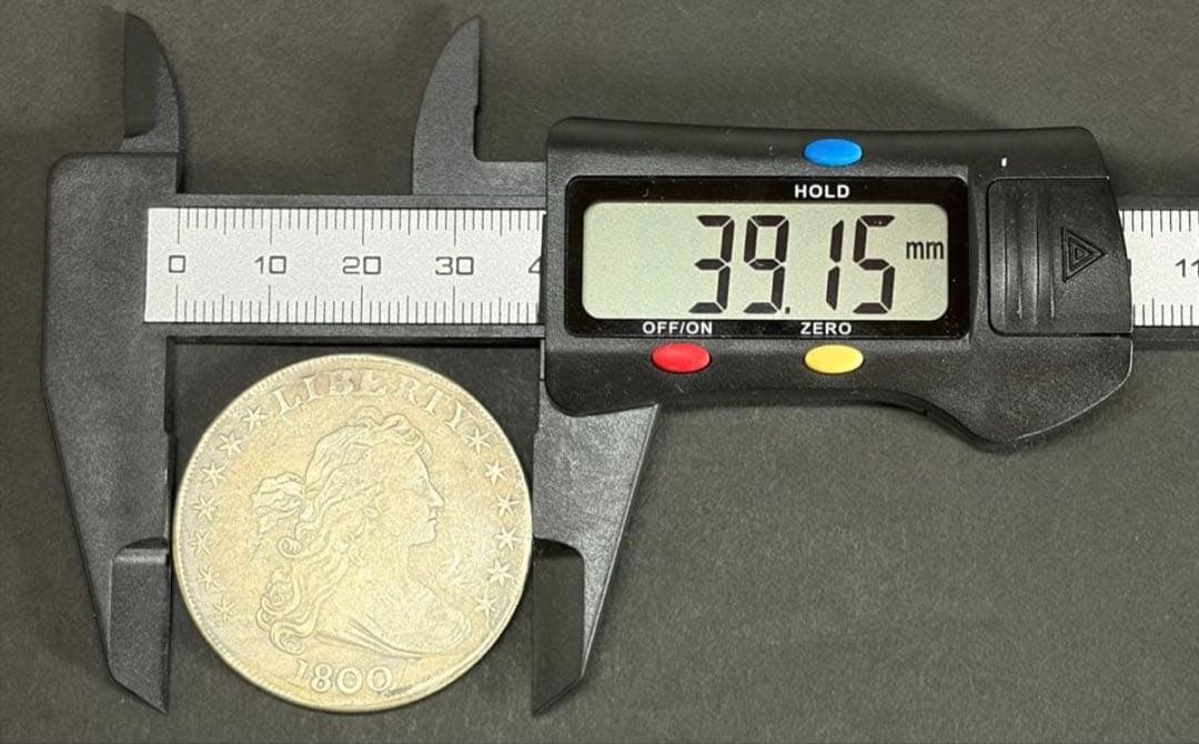 米国 1800年 本物ドレイプドバスト 1ドル銀貨 古銭