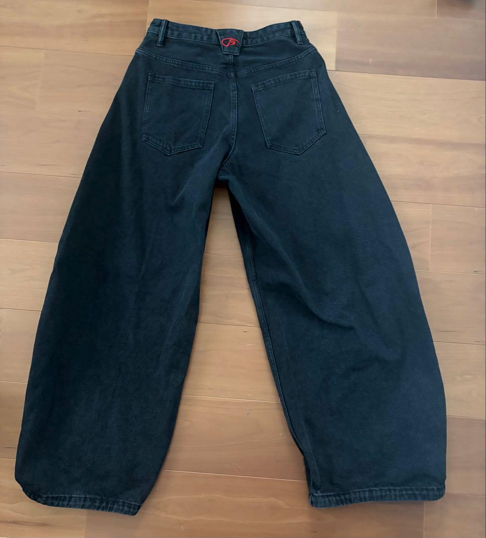 パンツ Peoplesense A-line Wide-leg Jeans Black