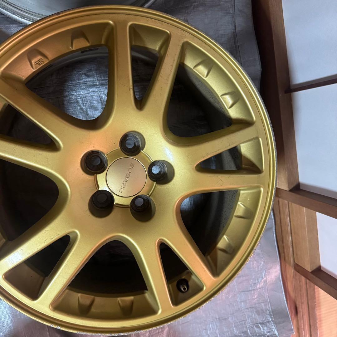 希少SUBARUゴールドホイール インプレッサ WRX STI