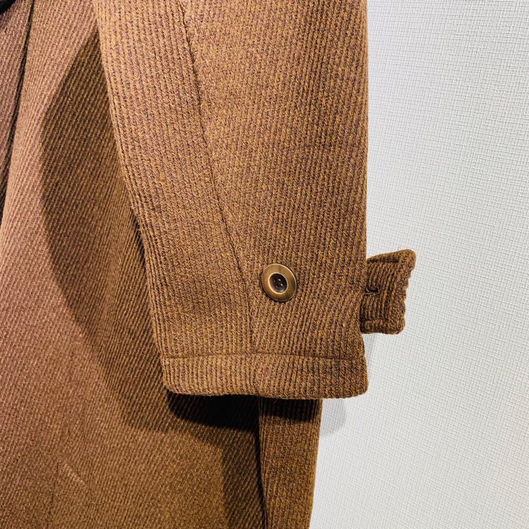 MEDE19F ミックス調ウール混カルゼのハイネックコート　ロングコート