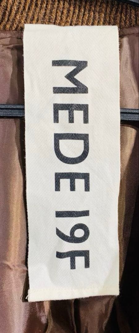 MEDE19F ミックス調ウール混カルゼのハイネックコート　ロングコート