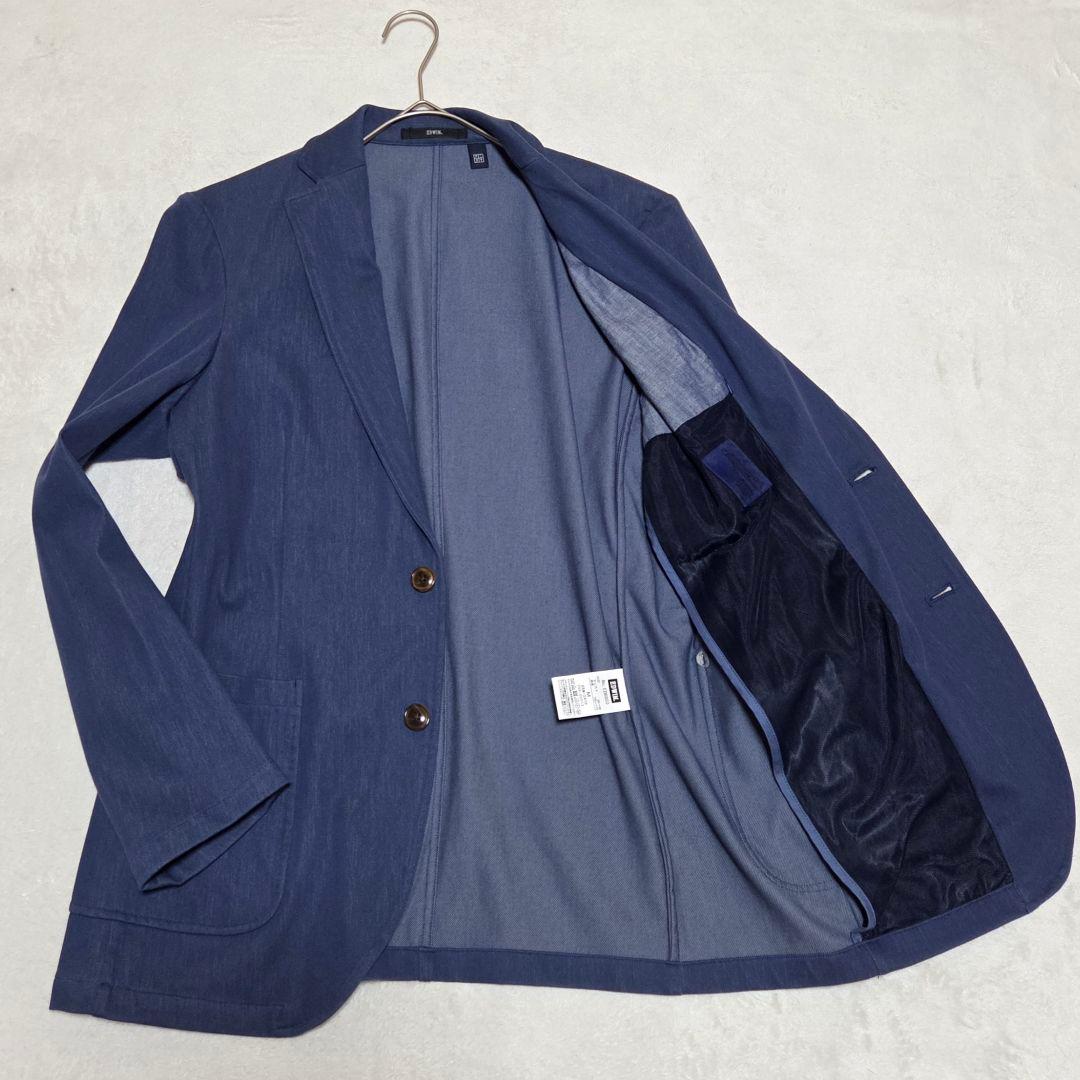 【美品】EDWIN デニスラ テーラードジャケット ブルー M