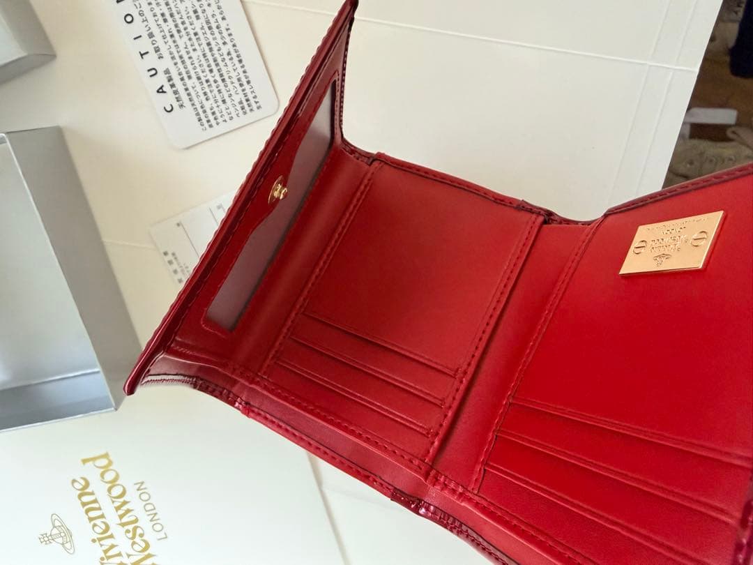 Vivienne Westwood 赤 三つ折り財布 箱付き