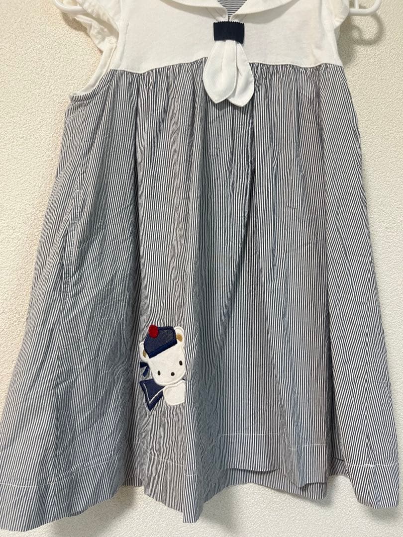 ファミリア　ワンピース　セーラー　90cm