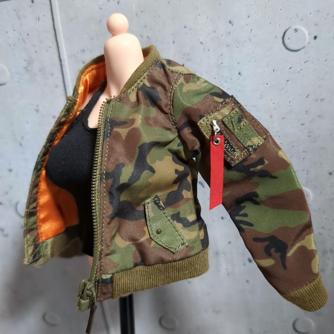 1/6 12インチ 女性素体向け　MA1ジャケット＆タンクトップ　UF174