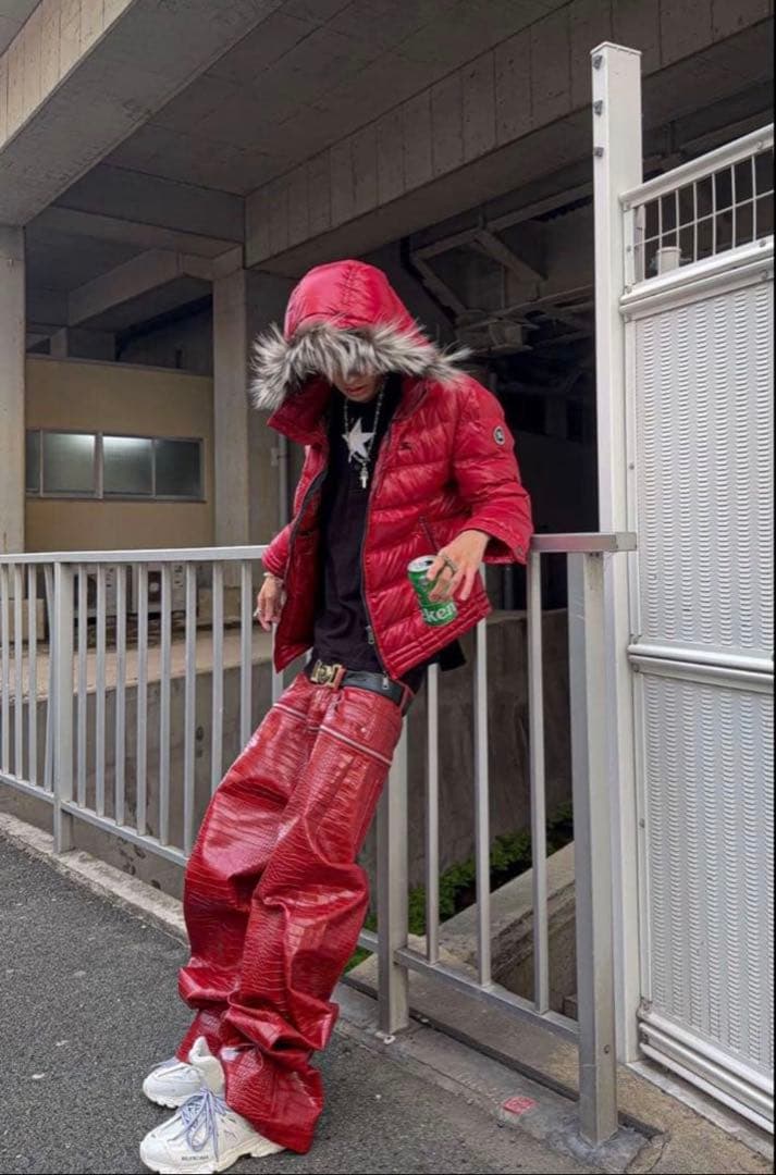 goar.archive 赤クロコレザーパンツ