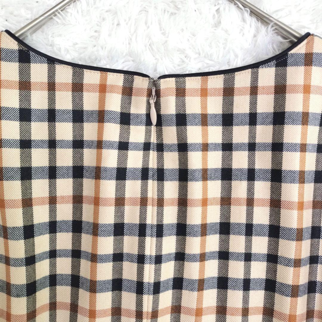 【タグ付き】DAKS　ワンピース　チェック柄　大きいサイズ　XL 長袖