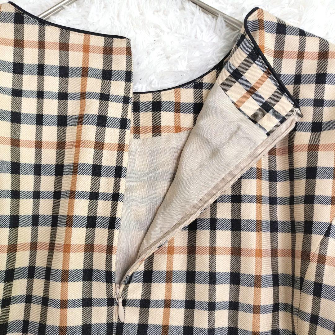 【タグ付き】DAKS　ワンピース　チェック柄　大きいサイズ　XL 長袖