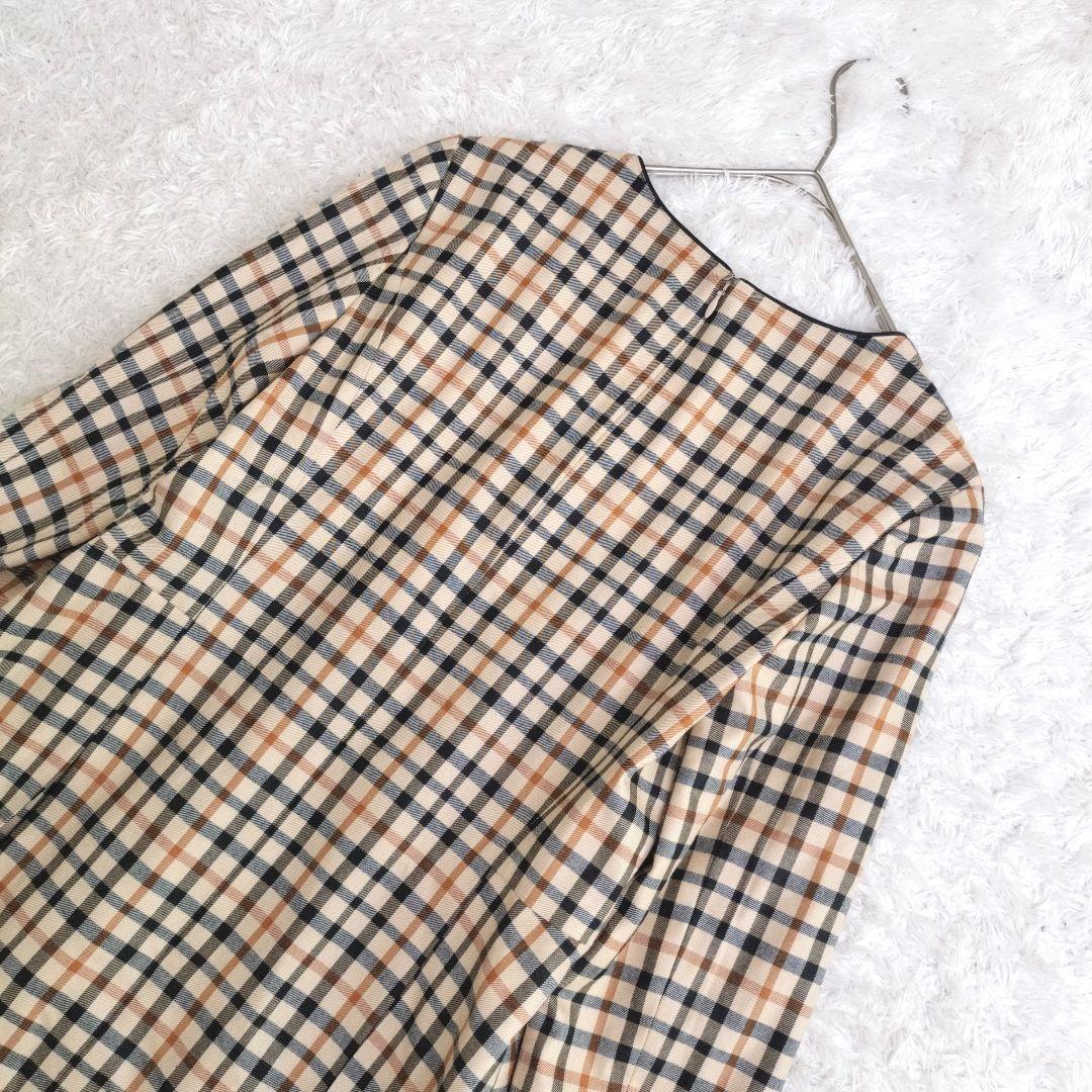 【タグ付き】DAKS　ワンピース　チェック柄　大きいサイズ　XL 長袖