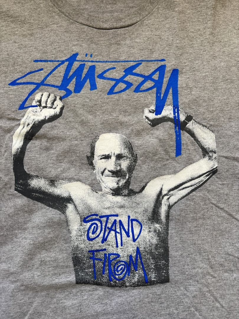 90s oldstussy STANDFIRM Tシャツ グレー　XL