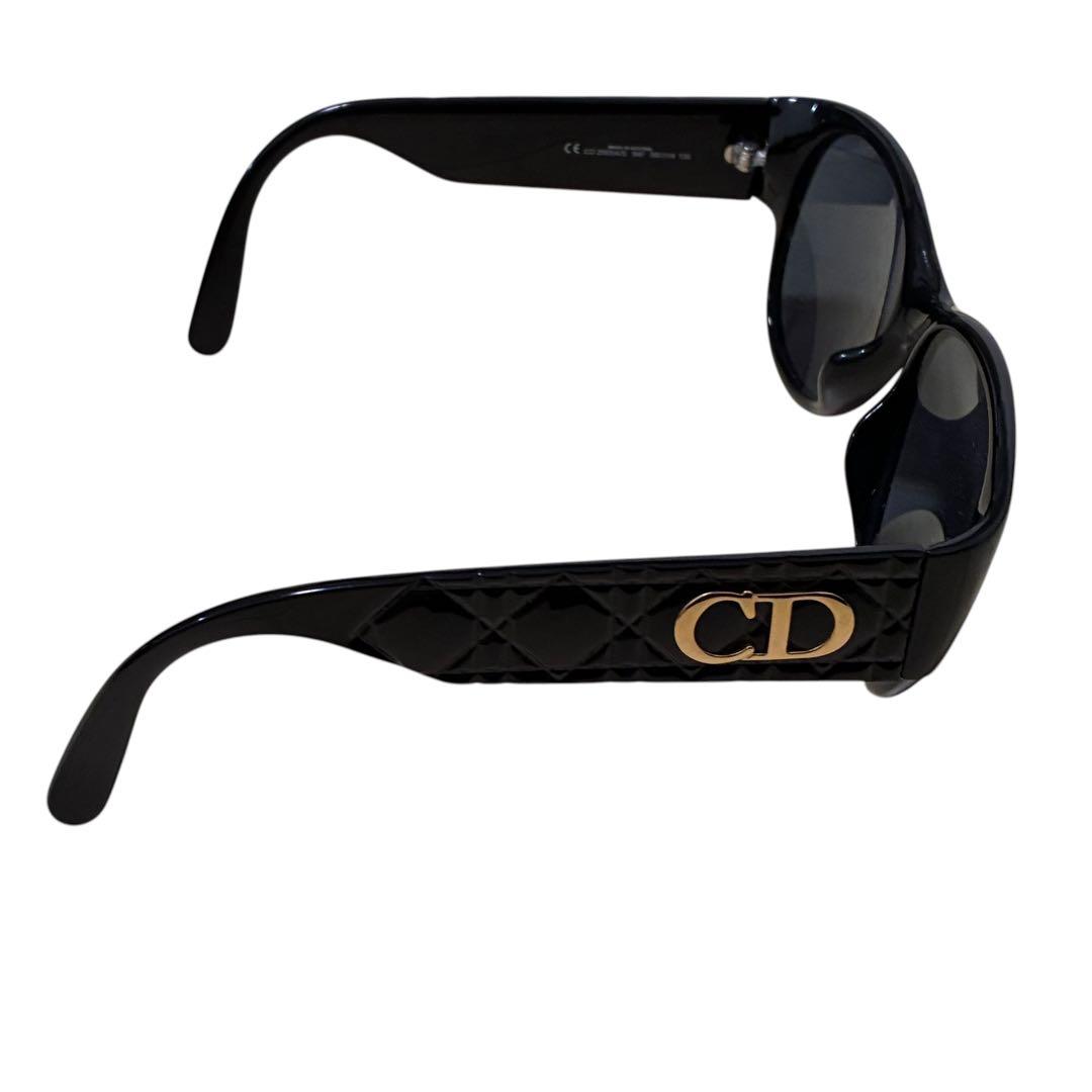 美品✨　DIOR クリスチャンディオール　サングラス ブラック　カナージュロゴ