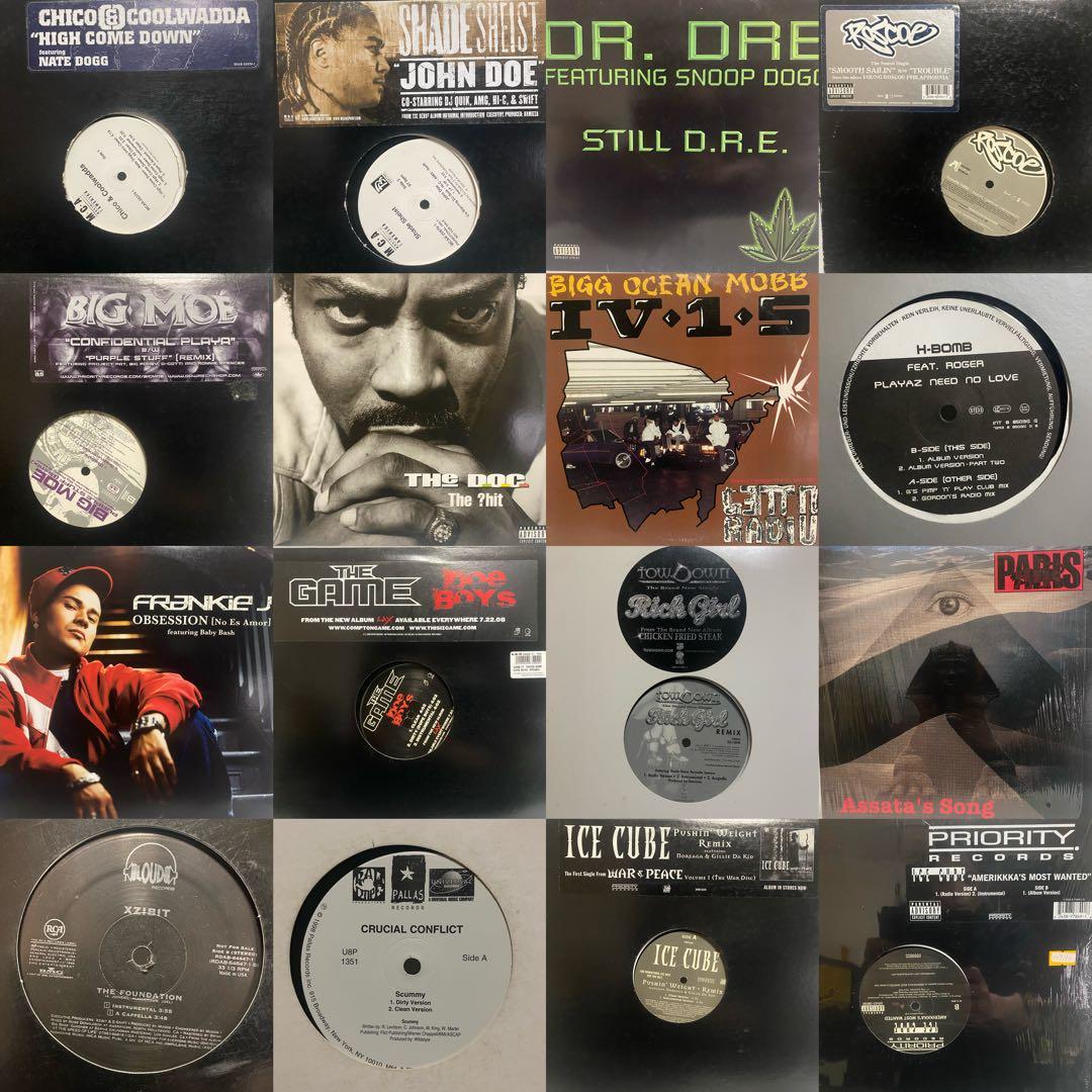 大量箱売り WESTCOAST HIPHOP レコード 60枚セット　まとめ売り