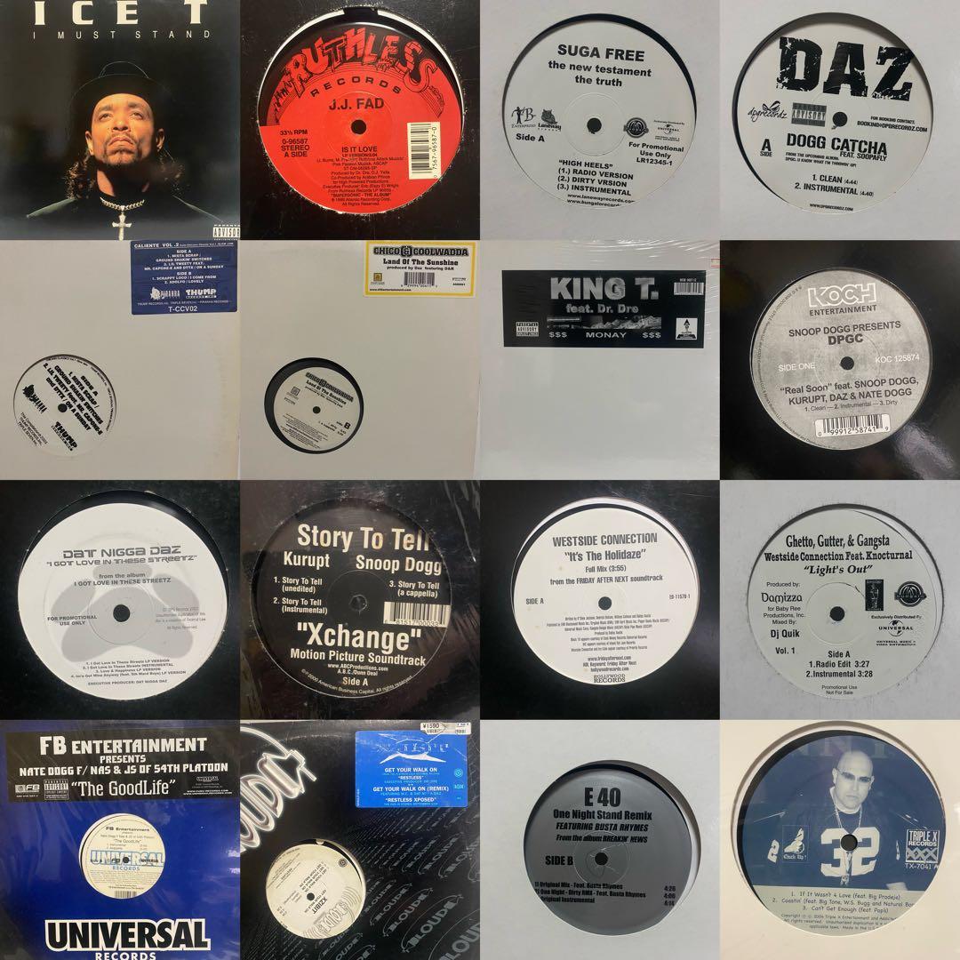 大量箱売り WESTCOAST HIPHOP レコード 60枚セット　まとめ売り