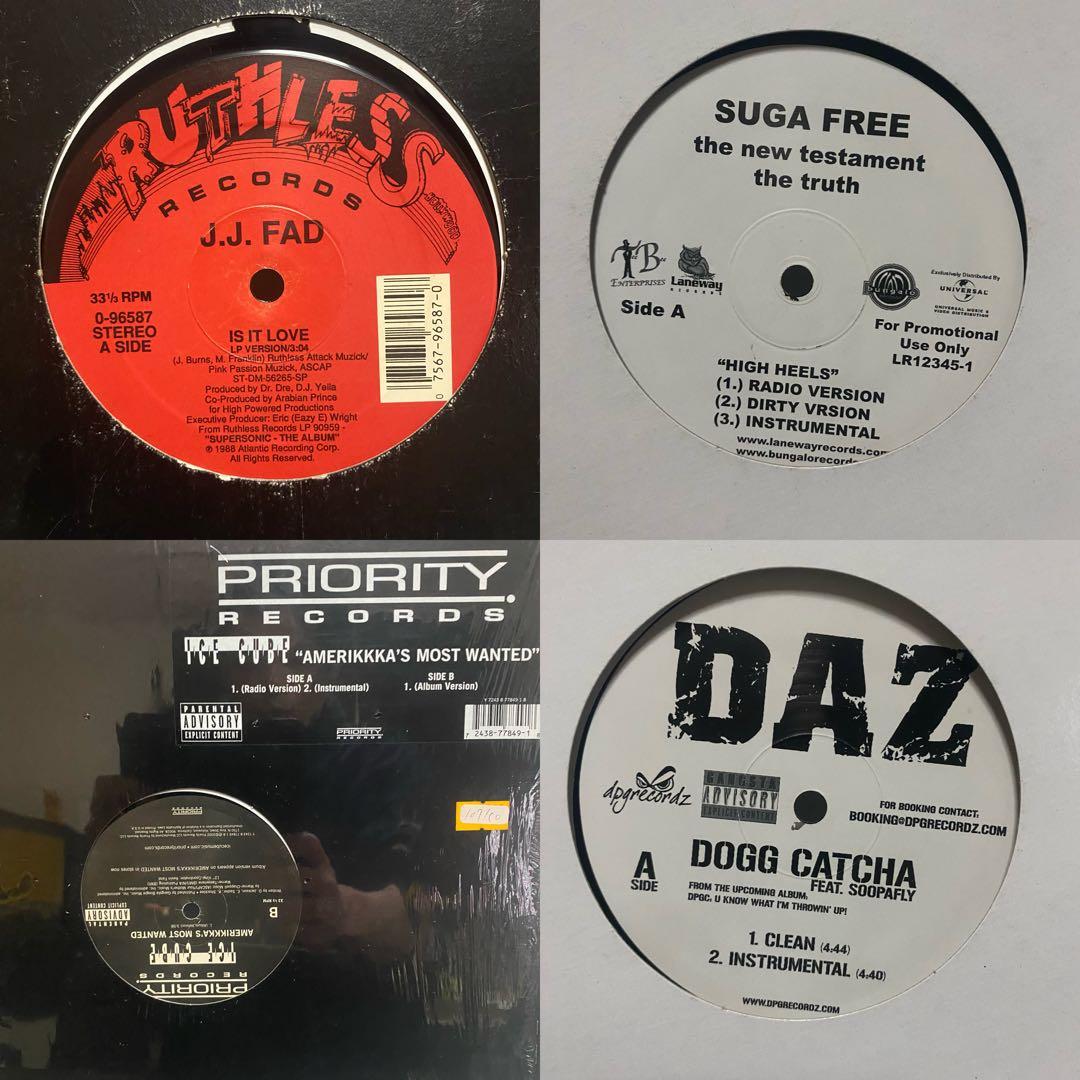 大量箱売り WESTCOAST HIPHOP レコード 60枚セット　まとめ売り
