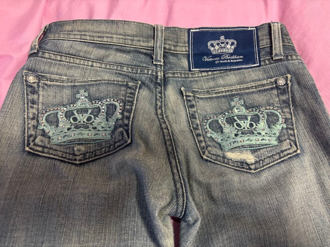 VictoriaBeckham ローライズブーツカットデニム　ベルボトム　y2k