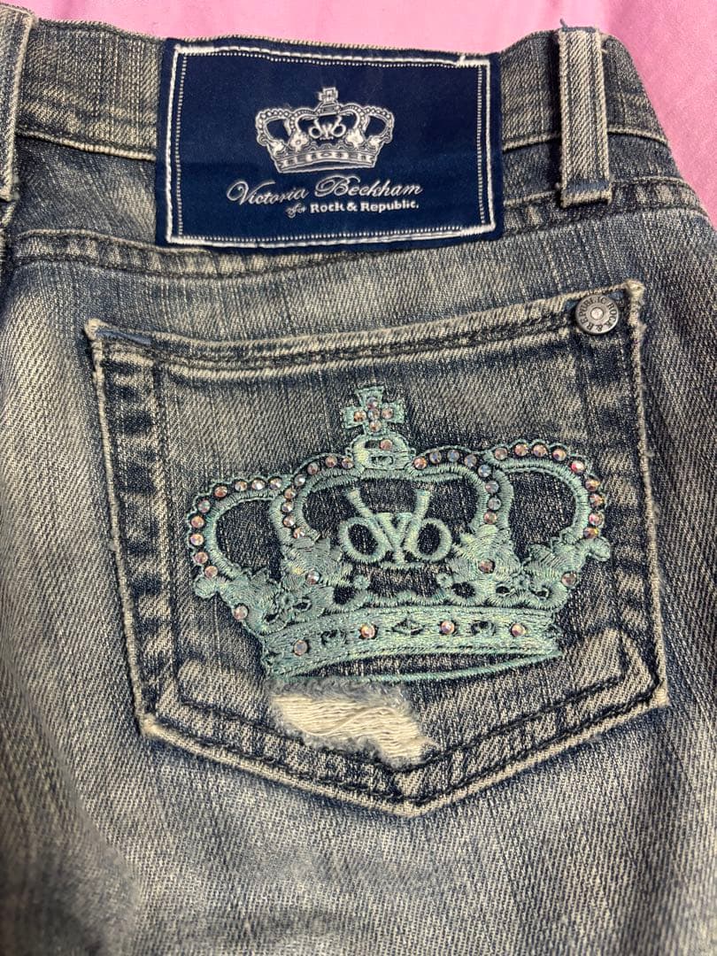 VictoriaBeckham ローライズブーツカットデニム　ベルボトム　y2k
