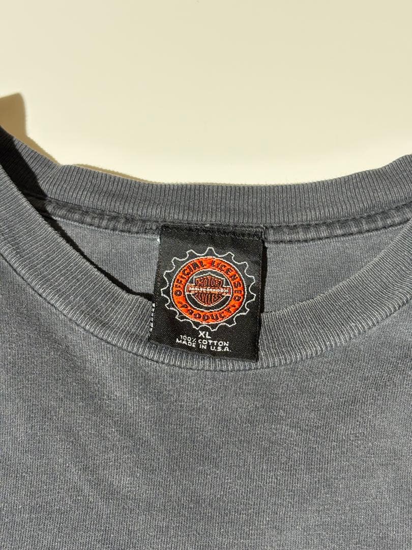 90s USA製｜ハーレー　HARLEY ｜イーグル　メタル｜XL｜炭黒グレー