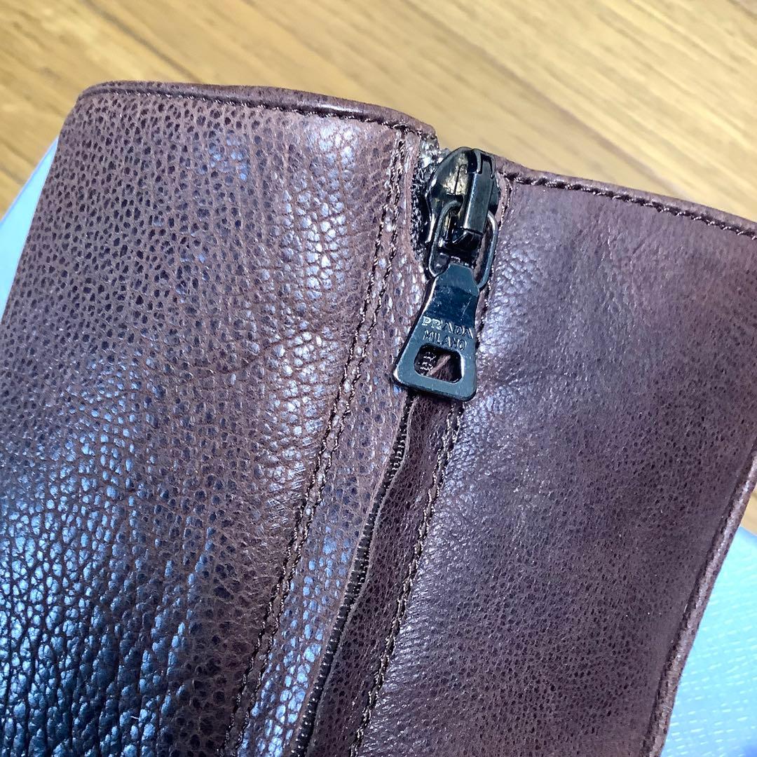 新品!PRADA~プラダ ショートブーツ 極上カーフ ポインテッドトゥ22.5㎝
