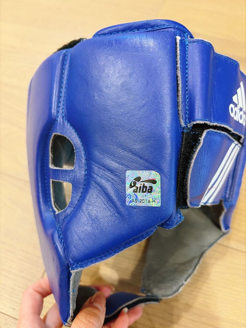 値下げ可　adidas 赤 青　ボクシング　ヘッドギア