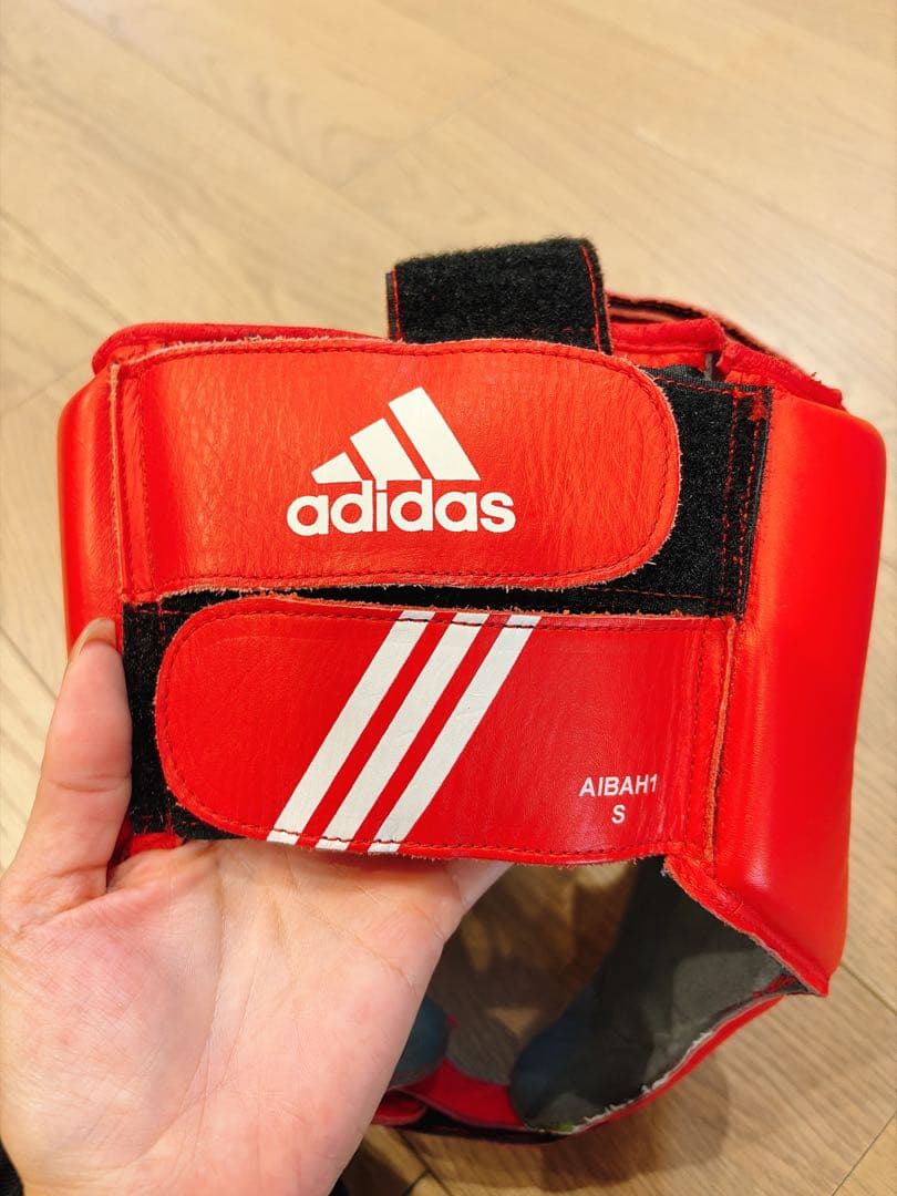 値下げ可　adidas 赤 青　ボクシング　ヘッドギア