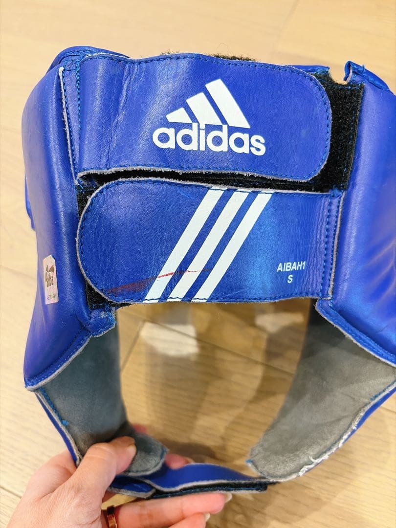 値下げ可　adidas 赤 青　ボクシング　ヘッドギア