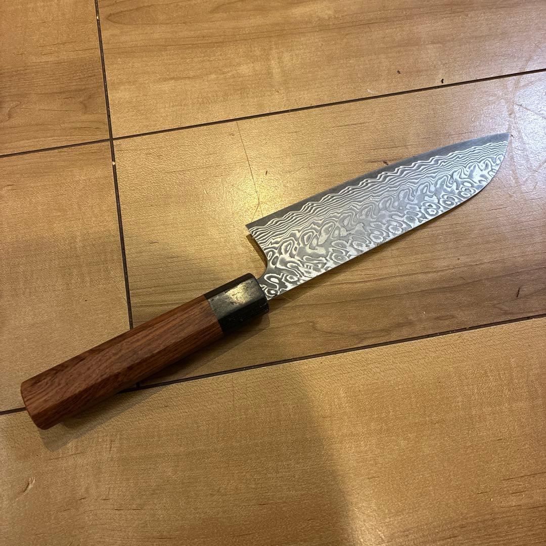 加藤 義実 Yoshimi Kato ダマスカス　vg10 三徳包丁　17cm