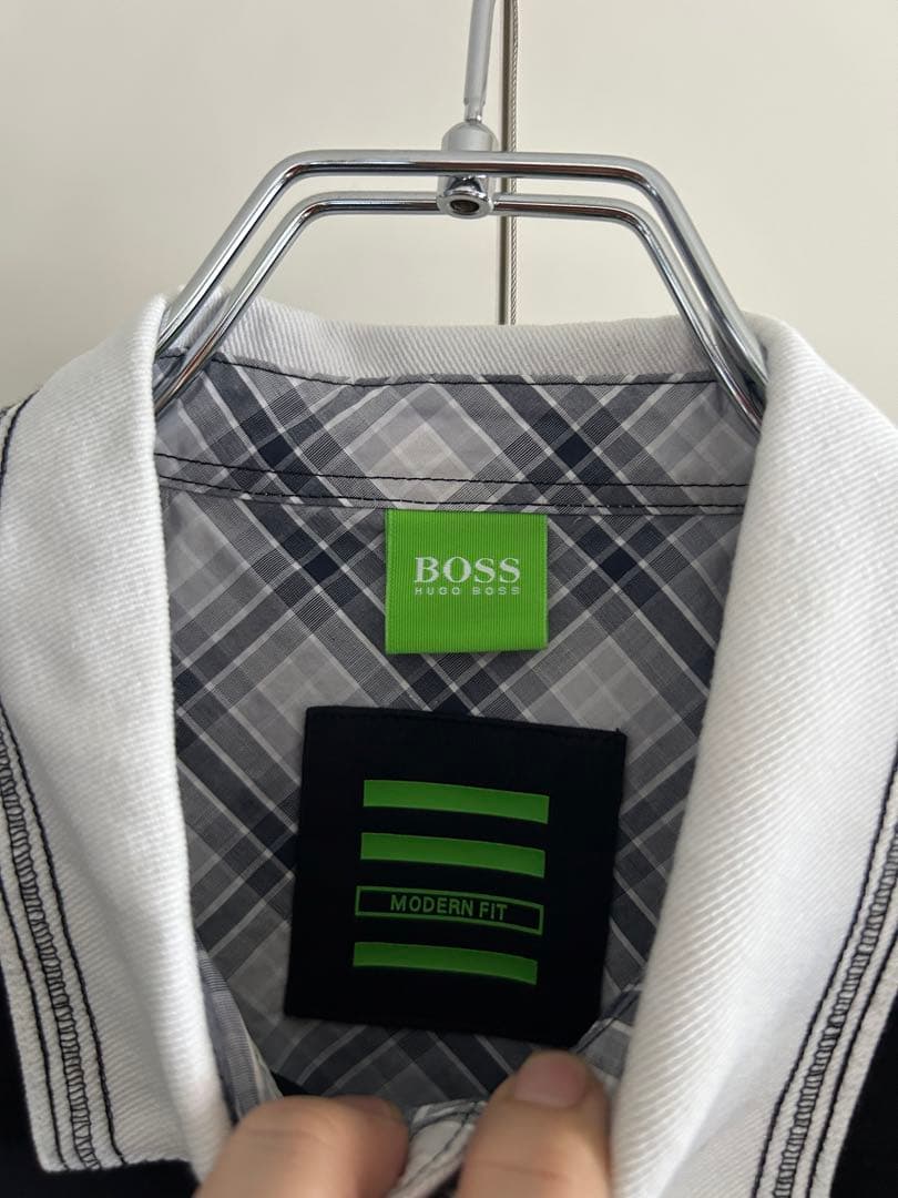 し*ん様 BOSS ブラックポロシャツ モダンフィット M