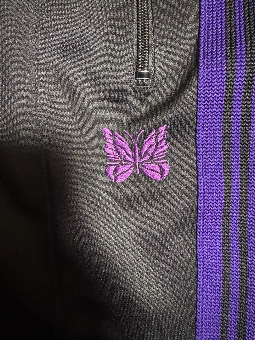 NEEDLES TRACK PANT トラックパンツ　黒×紫