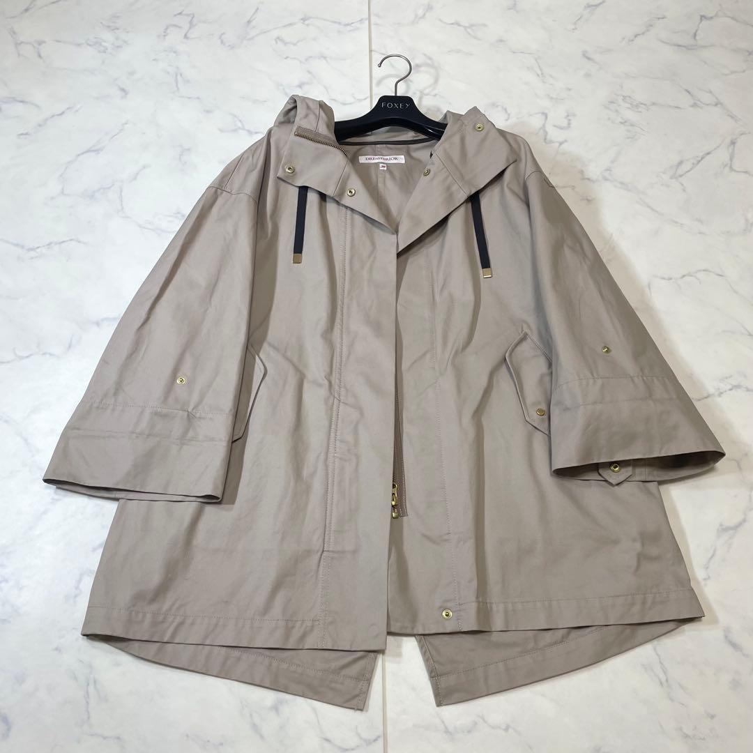 美品 23年 ドレステリア 洗える モッズコート 定価29,700円 ベージュ