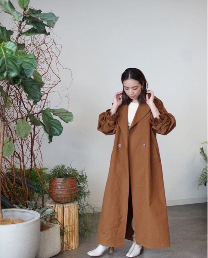 ETRÉ TOKYO ヘリンボーンオーバーサイズコート